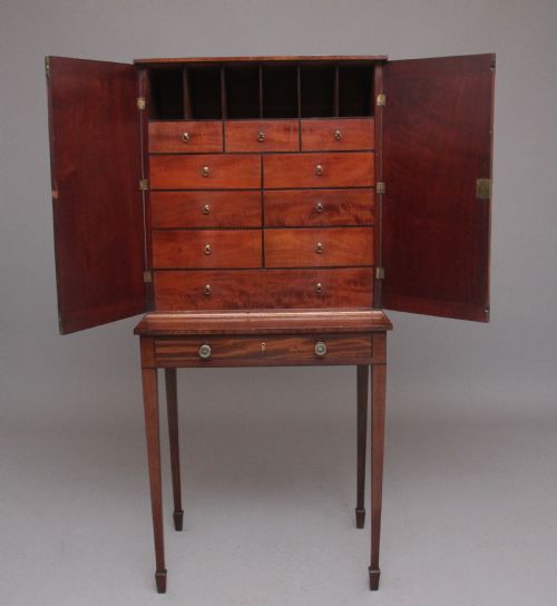19th Century Mahogany Collectors Cabinet