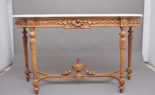 18th Century Pine and Marble Console Table