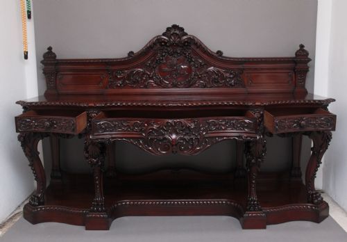 fig 1. Large 19th Century mahogany serving table by Gillows