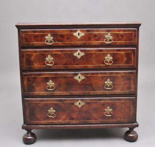 18th Century Oyster Wood Chest