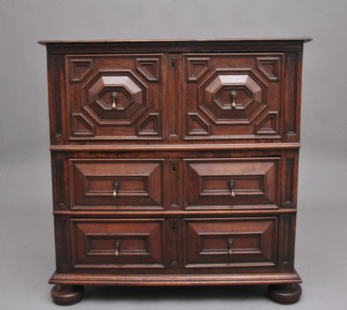 17th Century Oak Geometric Chest of Drawers