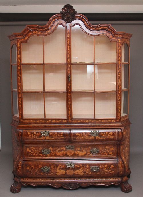 18th Century Dutch Marquetry and Walnut Cabinet