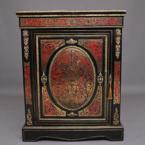 19th Century Ebonized Boulle Pier Cabinet