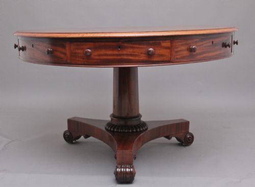 Early 19th Century Mahogany Drum Table