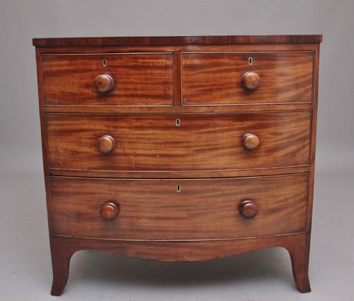 Early 19th Century Mahogany Bowfront Chest of Drawers