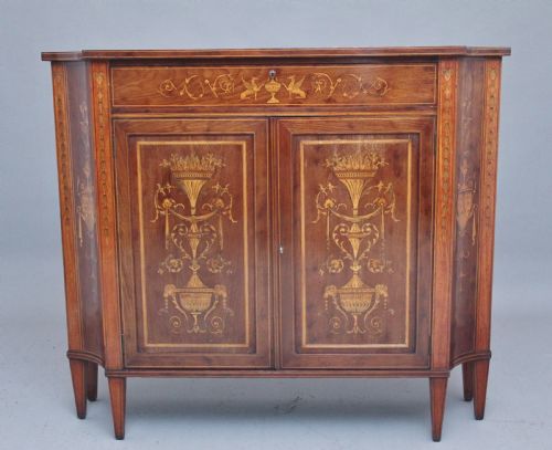 19th Century Mahogany and Inlaid Side Cabinet