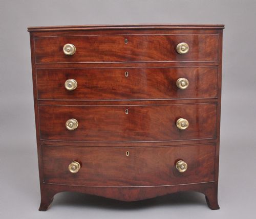 Early 19th Century Mahogany Bowfront Chest of Drawers