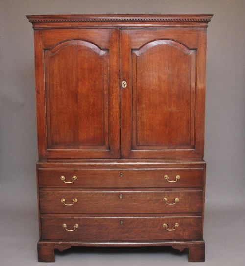 18th Century Oak Press Cupboard