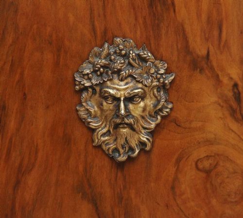 19TH CENTURY WALNUT AND MARQUETRY PIER CABINET - ADDITIONAL PHOTO 4