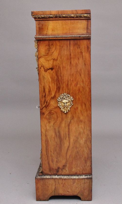 19TH CENTURY WALNUT AND MARQUETRY PIER CABINET - ADDITIONAL PHOTO 6