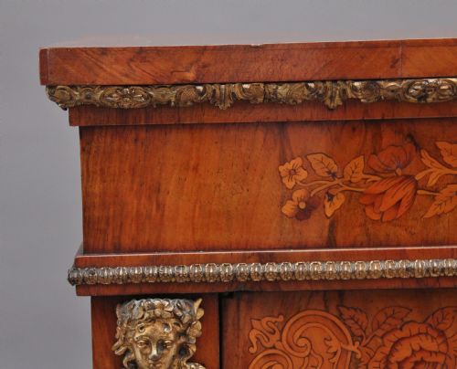 19TH CENTURY WALNUT AND MARQUETRY PIER CABINET - ADDITIONAL PHOTO 9
