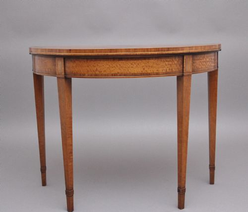 Early 20th Century Satinwood Card Table