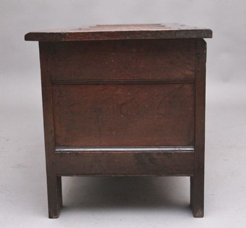 17TH CENTURY ANTIQUE CARVED OAK COFFER - ADDITIONAL PHOTO 7
