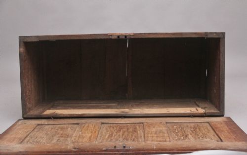 17TH CENTURY ANTIQUE CARVED OAK COFFER - ADDITIONAL PHOTO 9