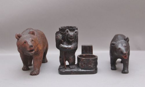 A SET OF THREE 19TH CENTURY BLACK FOREST CARVINGS - ADDITIONAL PHOTO 2