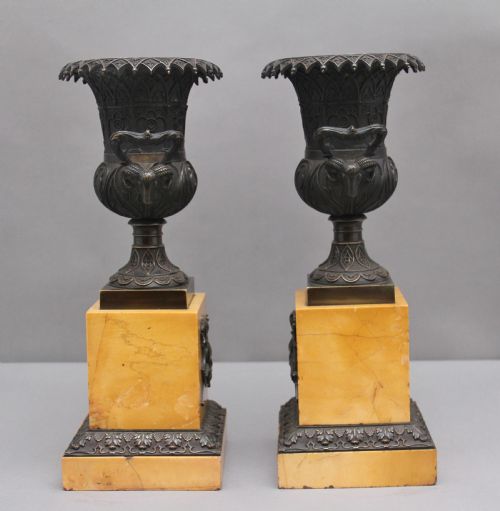 PAIR OF EARLY 19TH CENTURY BRONZE URNS - ADDITIONAL PHOTO 2