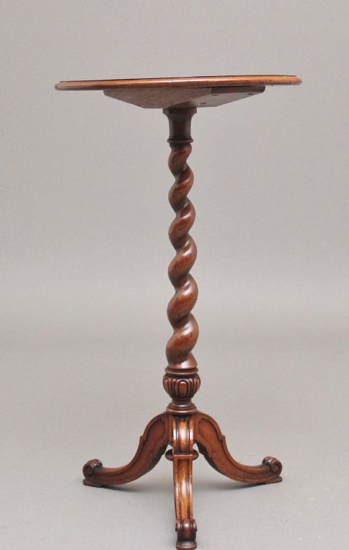 19TH CENTURY WALNUT WINE OCCASIONAL TABLE STAMPED HOLLAND SON - ADDITIONAL PHOTO 3