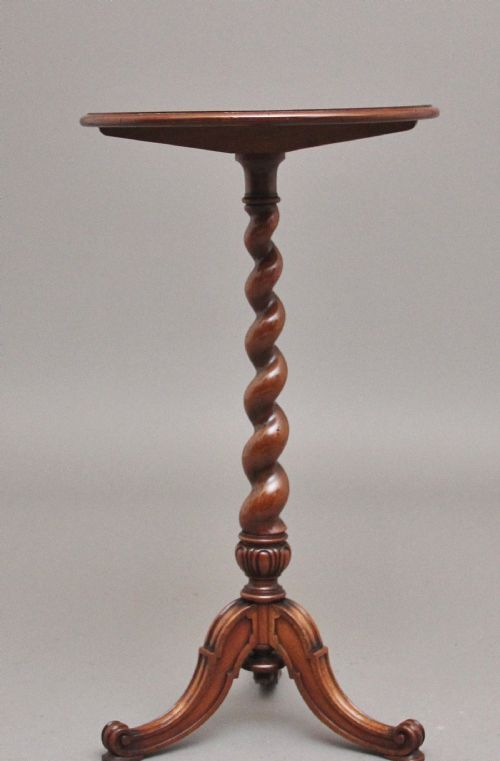 19TH CENTURY WALNUT WINE OCCASIONAL TABLE STAMPED HOLLAND SON - ADDITIONAL PHOTO 4