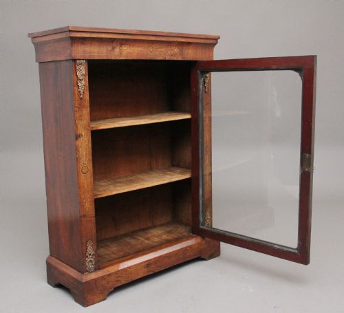 19TH CENTURY WALNUT AND MARQUETRY PIER CABINET - ADDITIONAL PHOTO 2