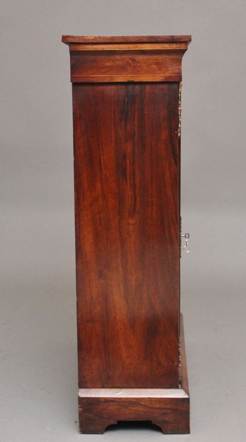 19TH CENTURY WALNUT AND MARQUETRY PIER CABINET - ADDITIONAL PHOTO 3