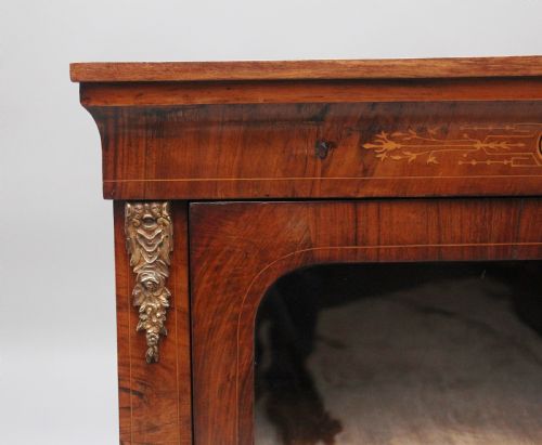 19TH CENTURY WALNUT AND MARQUETRY PIER CABINET - ADDITIONAL PHOTO 7