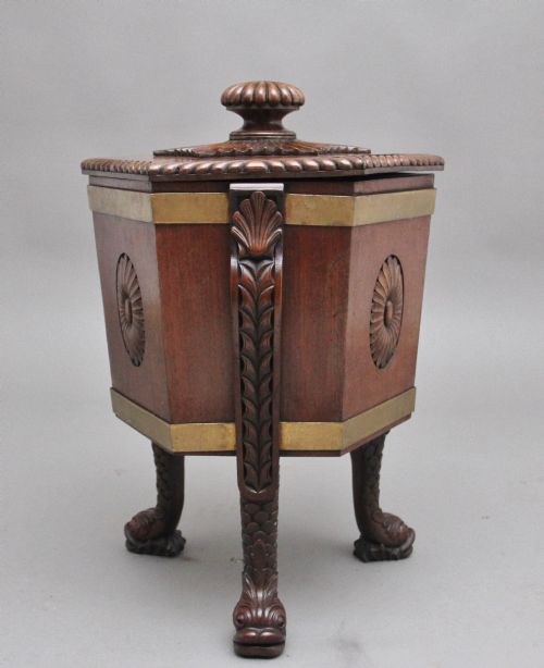 EARLY 20TH CENTURY MAHOGANY WINE COOLER IN THE REGENCY STYLE - ADDITIONAL PHOTO 3