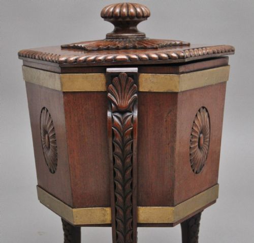 EARLY 20TH CENTURY MAHOGANY WINE COOLER IN THE REGENCY STYLE - ADDITIONAL PHOTO 12