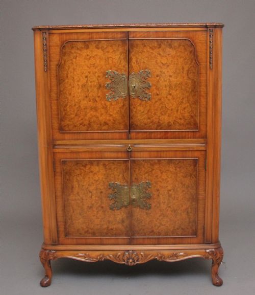 Early 20th Century Burr Walnut Drinks Cabinet