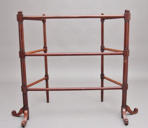 19th Century Mahogany Folding Towel Rail