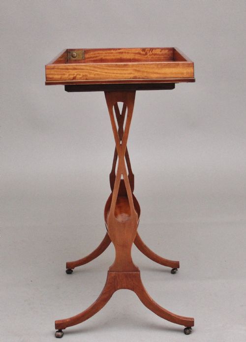19TH CENTURY SHERATON REVIVAL SATINWOOD SERVING TABLE - ADDITIONAL PHOTO 10