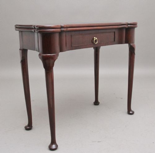 A LOVELY QUALITY MID 18TH CENTURY MAHOGANY CARD TABLE - ADDITIONAL PHOTO 2