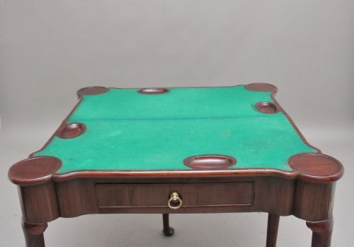 A LOVELY QUALITY MID 18TH CENTURY MAHOGANY CARD TABLE - ADDITIONAL PHOTO 11