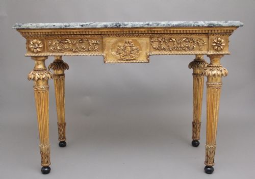 A Superb Quality 18th Century Italian Giltwood Console Table