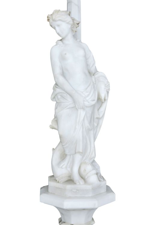 EARLY 20TH CENTURY SWEDISH ALABASTER FIGURAL LAMP - ADDITIONAL PHOTO 9