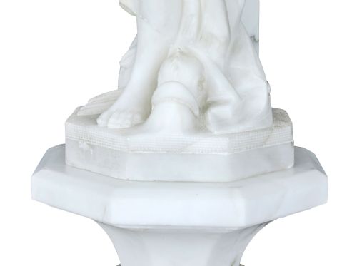 EARLY 20TH CENTURY SWEDISH ALABASTER FIGURAL LAMP - ADDITIONAL PHOTO 11