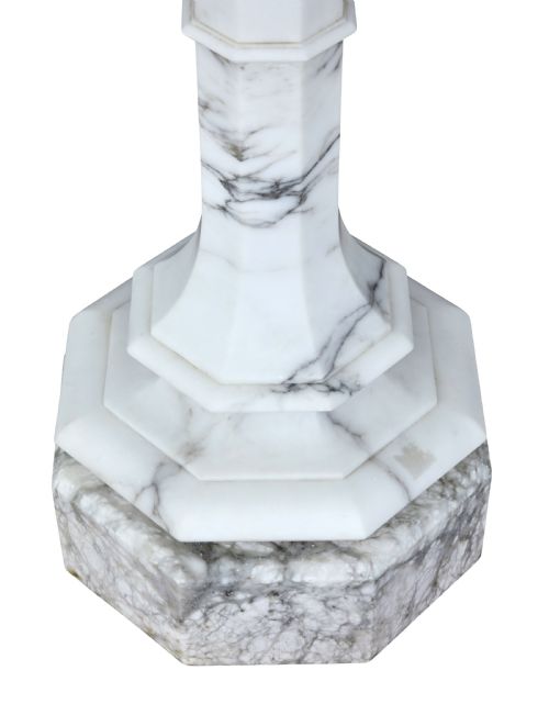 EARLY 20TH CENTURY SWEDISH ALABASTER FIGURAL LAMP - ADDITIONAL PHOTO 12