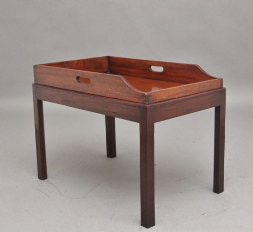 19th Century Mahogany Butlers Tray on Later Stand