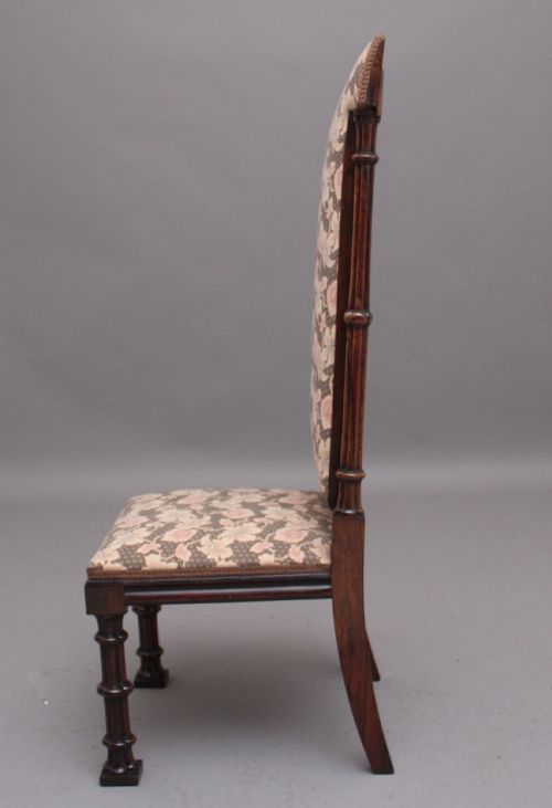 EARLY 19TH CENTURY ROSEWOOD CHAIR IN THE GOTHIC STYLE - ADDITIONAL PHOTO 3