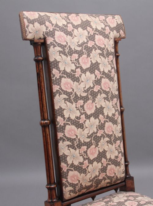 EARLY 19TH CENTURY ROSEWOOD CHAIR IN THE GOTHIC STYLE - ADDITIONAL PHOTO 5