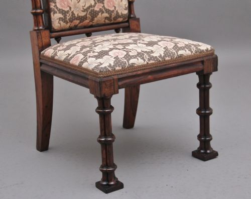 EARLY 19TH CENTURY ROSEWOOD CHAIR IN THE GOTHIC STYLE - ADDITIONAL PHOTO 6