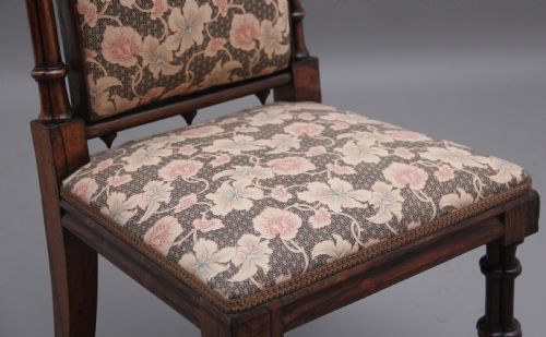 EARLY 19TH CENTURY ROSEWOOD CHAIR IN THE GOTHIC STYLE - ADDITIONAL PHOTO 7