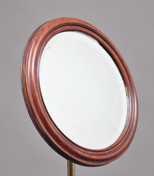 19TH CENTURY MAHOGANY TELESCOPIC SHAVING MIRROR - ADDITIONAL PHOTO 2