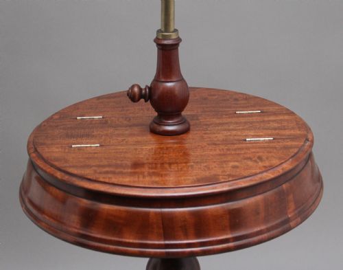 19TH CENTURY MAHOGANY TELESCOPIC SHAVING MIRROR - ADDITIONAL PHOTO 4