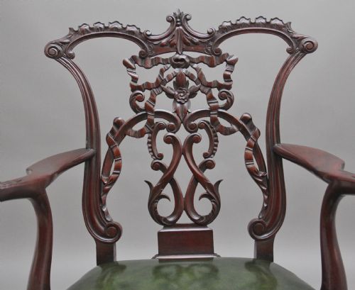 EARLY 20TH CENTURY CHIPPENDALE STYLE ARMCHAIR - ADDITIONAL PHOTO 6