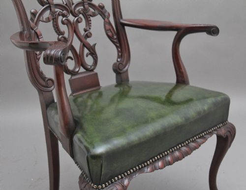 EARLY 20TH CENTURY CHIPPENDALE STYLE ARMCHAIR - ADDITIONAL PHOTO 8