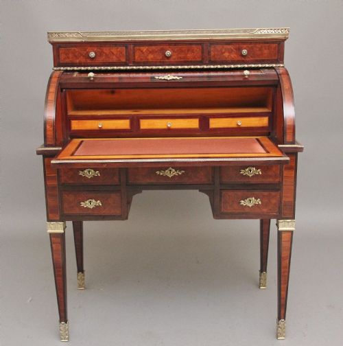 19TH CENTURY FRENCH KINGWOOD CYLINDER DESK - ADDITIONAL PHOTO 1