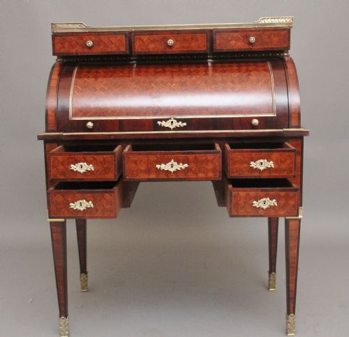 19TH CENTURY FRENCH KINGWOOD CYLINDER DESK - ADDITIONAL PHOTO 5