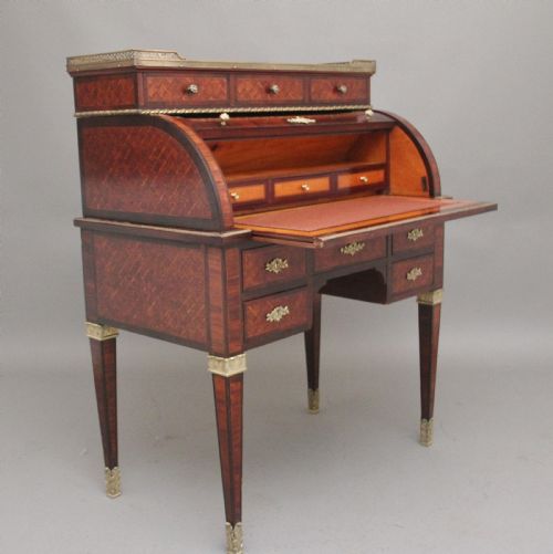 19TH CENTURY FRENCH KINGWOOD CYLINDER DESK - ADDITIONAL PHOTO 16