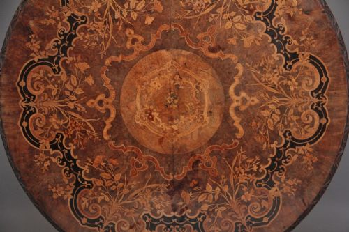 19TH CENTURY WALNUT AND MARQUETRY CENTRE TABLE - ADDITIONAL PHOTO 2