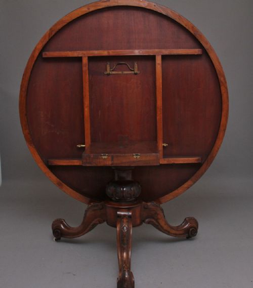 19TH CENTURY WALNUT AND MARQUETRY CENTRE TABLE - ADDITIONAL PHOTO 4